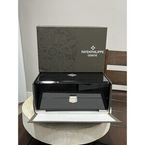 Authentic Patek Philippe Wooden Watch Presentation Box Set with Outer Sleeve OEM